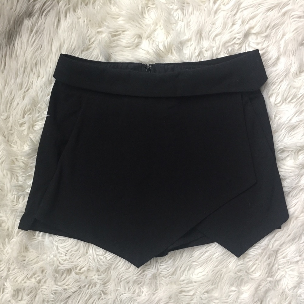 Black Wrap Skort